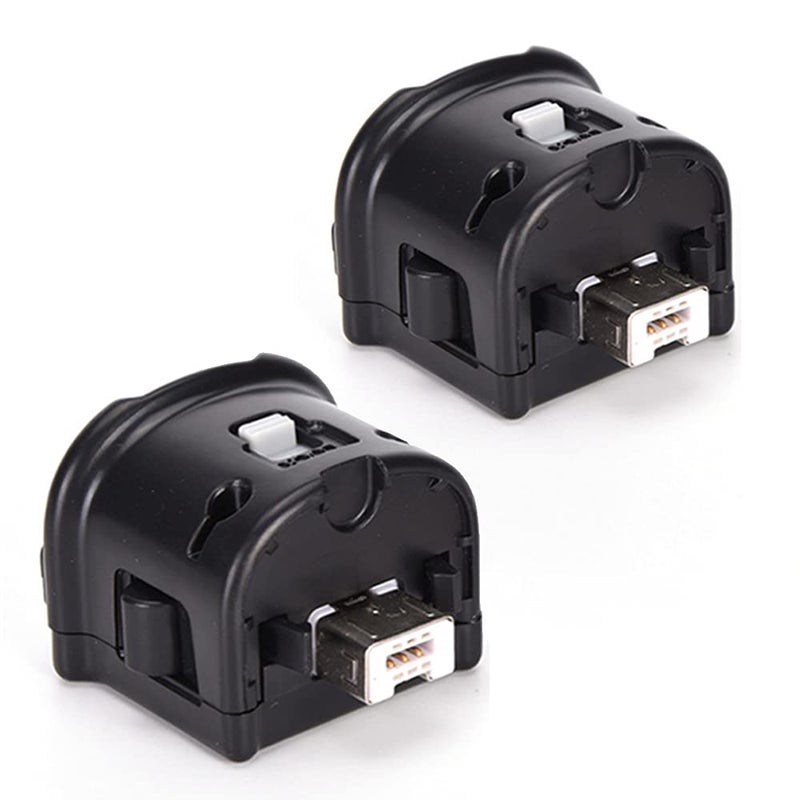 LACTIVX Wii Motion Plus Adapter, 2 Packs Upgraded Motion Attachment for Wii Remote Controller (Black) - Image 1
